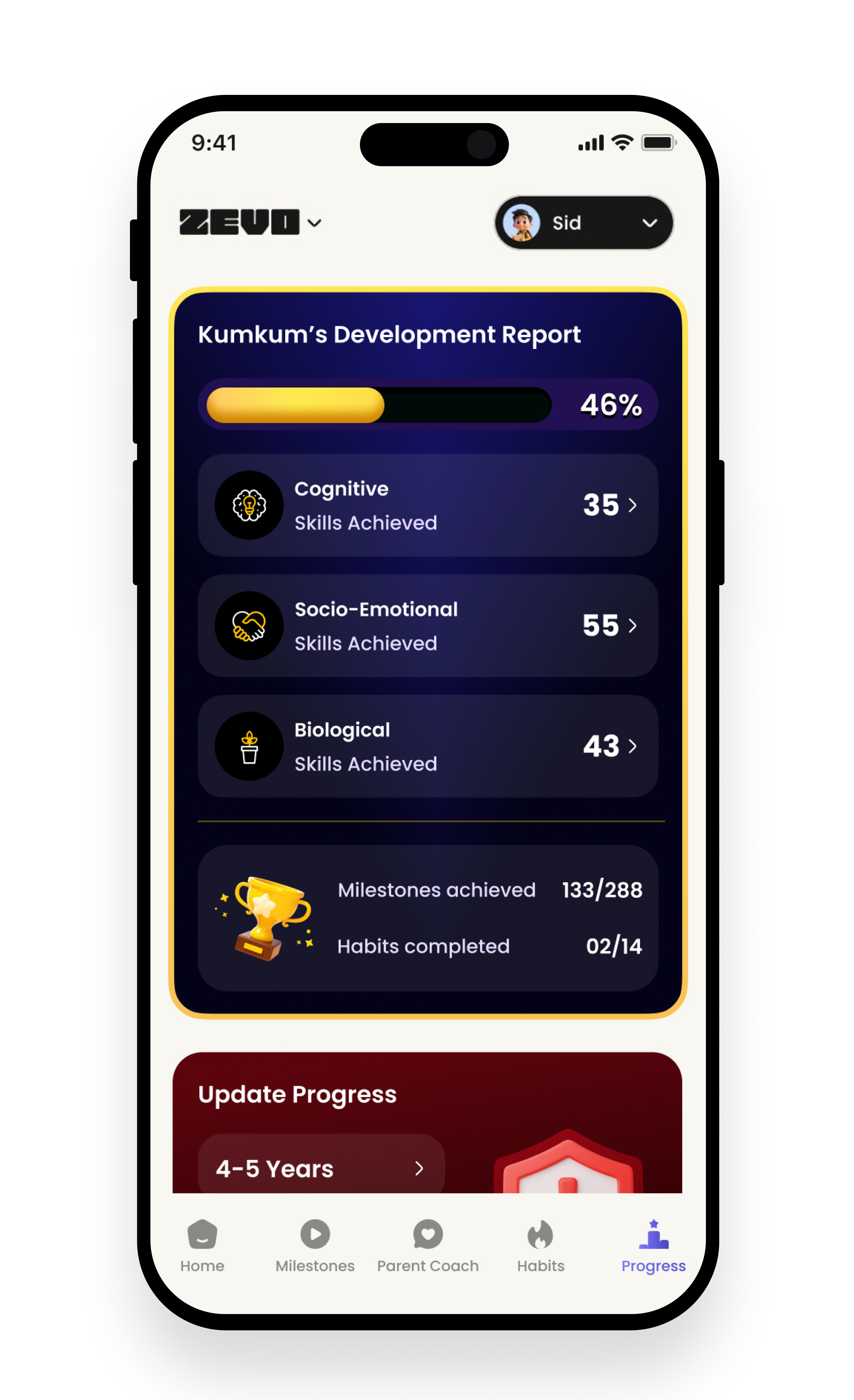 Zevo App - Profile