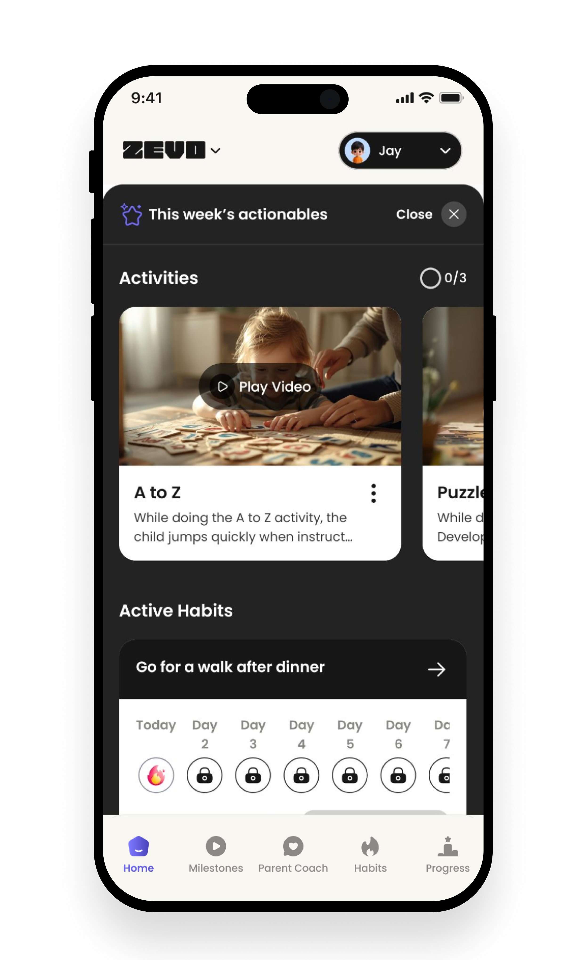Zevo App - Home