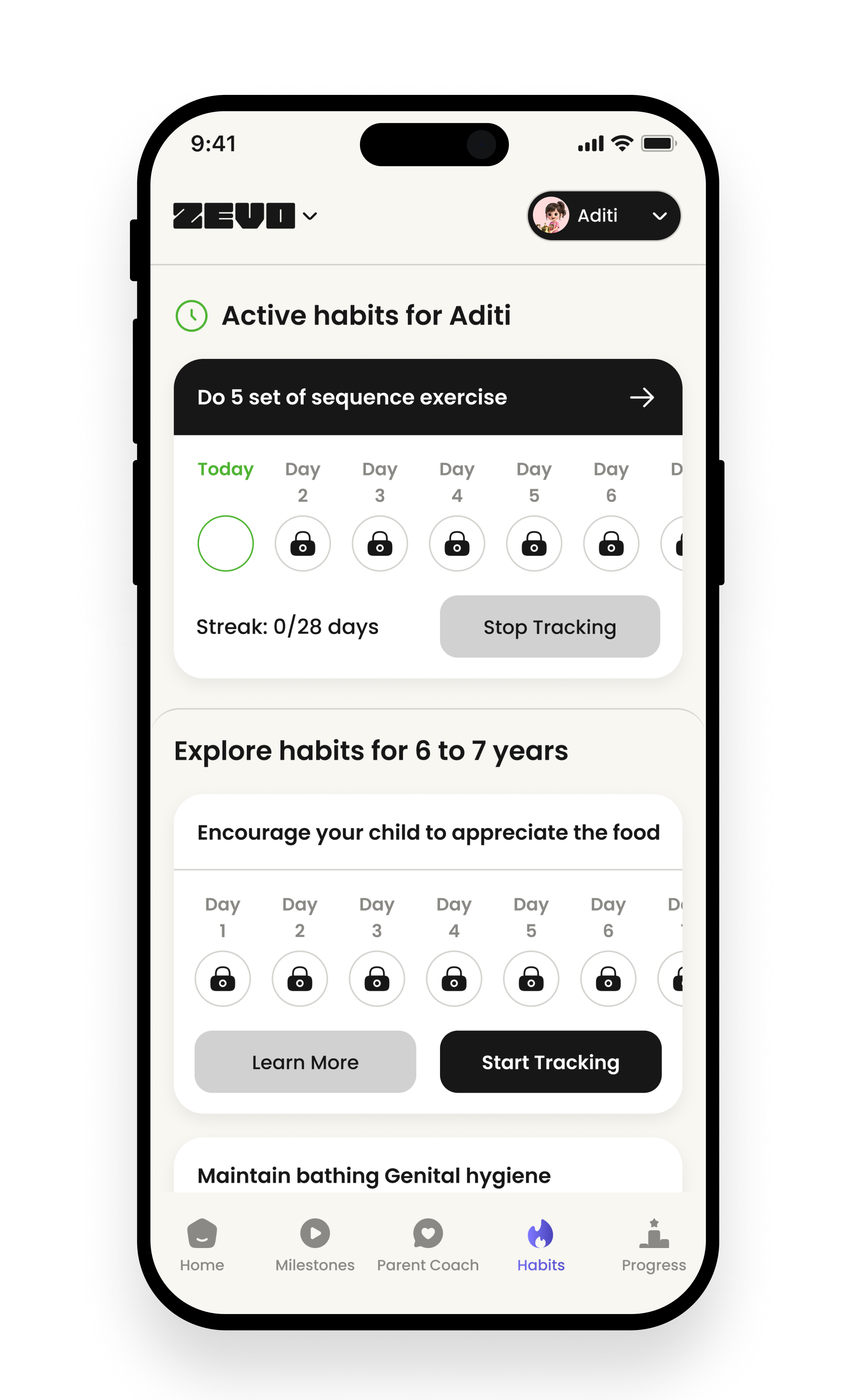 Zevo App - Progress