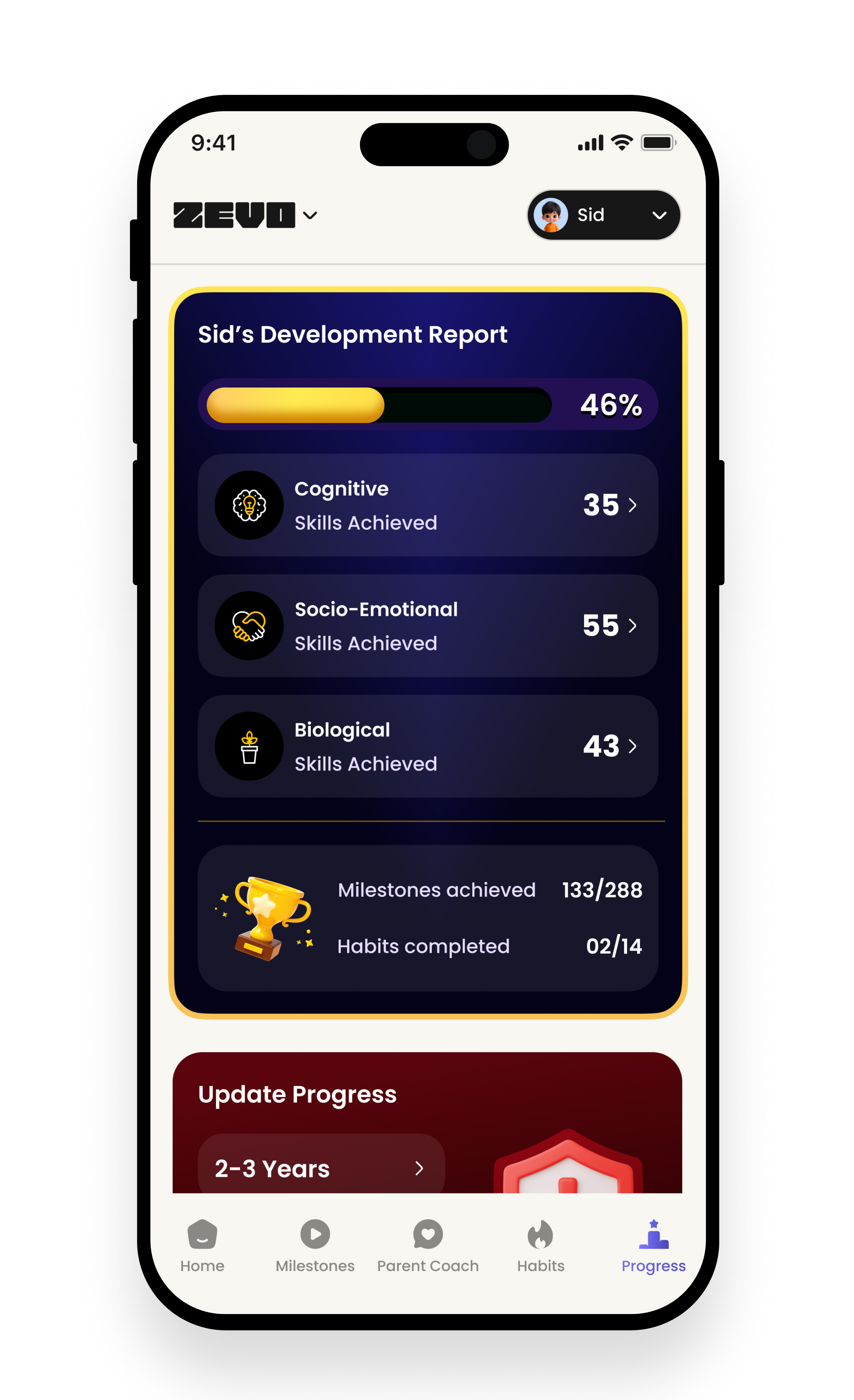 Zevo App - Profile